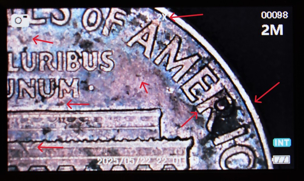 1963 Penny Error Die Break One Cent US Minted Coin Multi Error Doubling Pillars