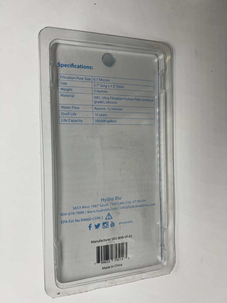 (QTY2) HydroBlu Versa Flow Inline Water Filter HB-VF-01