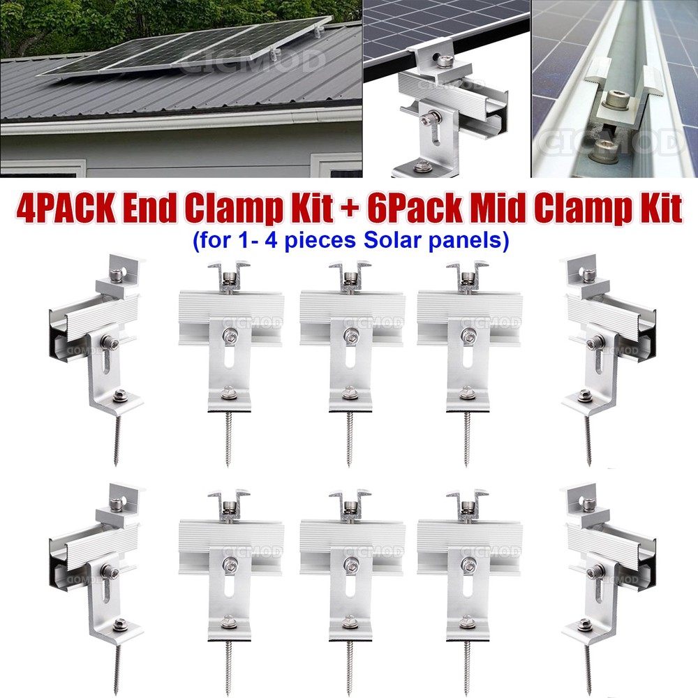 Adjustable Roof Solar Panel Mounting Brackets Kit System for 1-4PCS Solar Panels