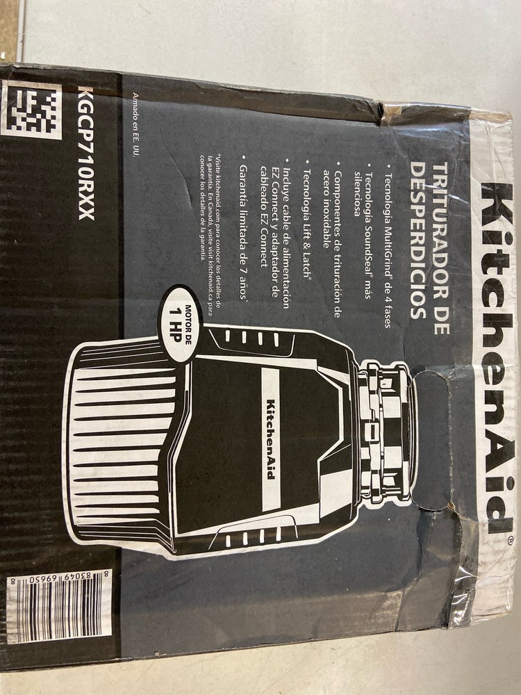 KitchenAid KGCP710RXX 1 HP Garbage Disposal with 4-Stage MultiGrind Tech