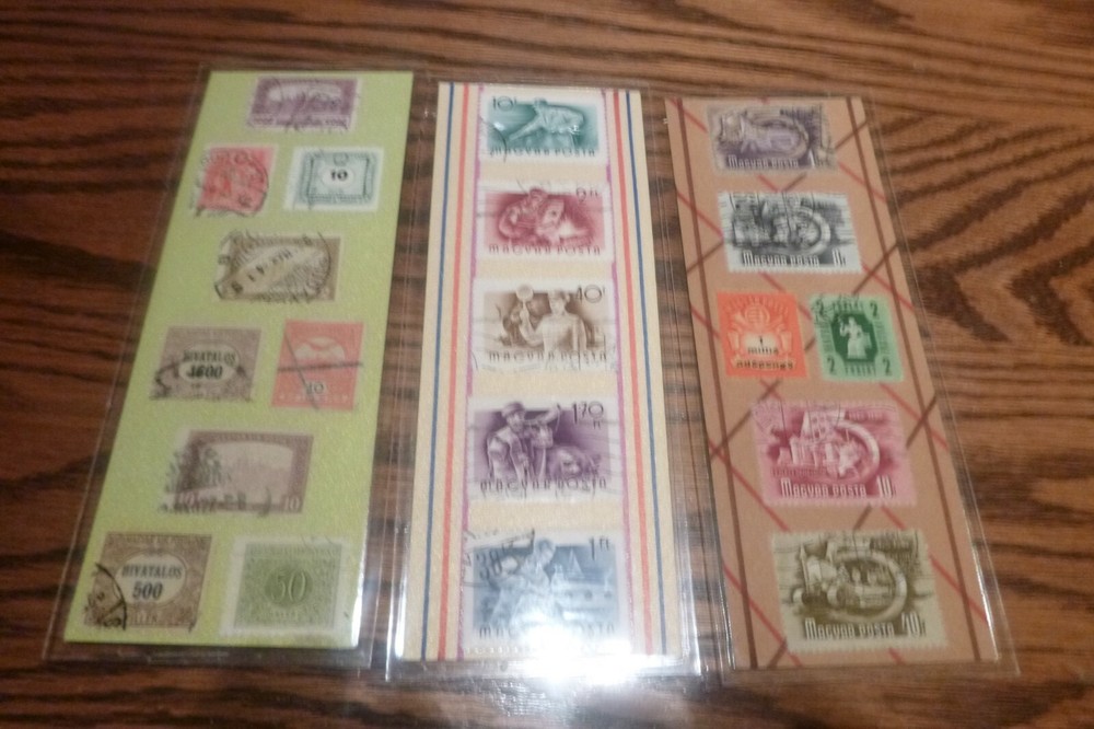 3 BOOKMARKS ~ HUNGARY Laminated POSTAGE STAMPS ~ Budapest