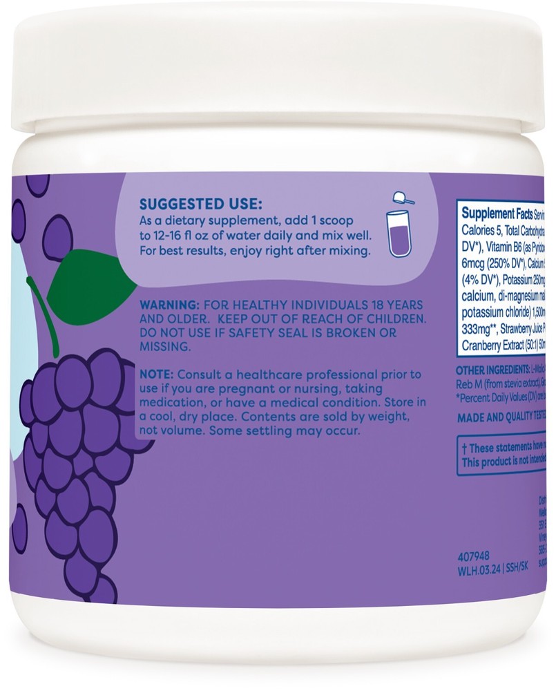 Wellah Splish Splash Hydration Electrolyte Drink Mix (Grape, 30 Servings)