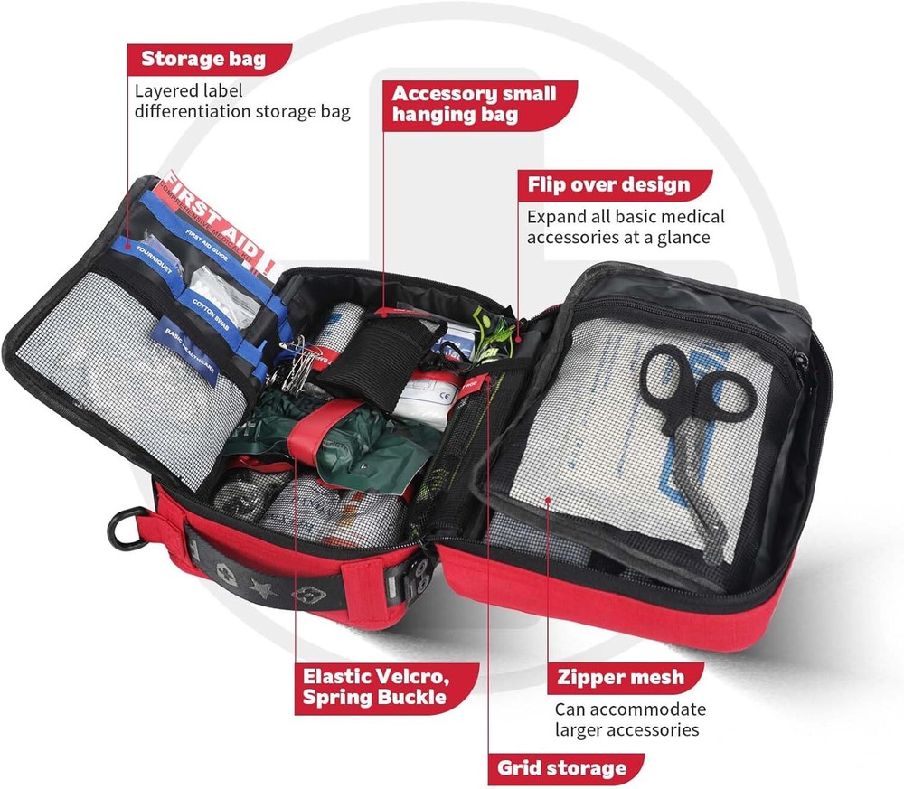 426 PCS First Aid Survival Kit Molle System Detachable Multi-Purpose Emergency