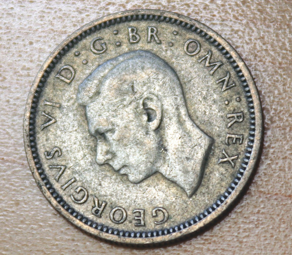 1946 Great Britain 6 Pence Silver