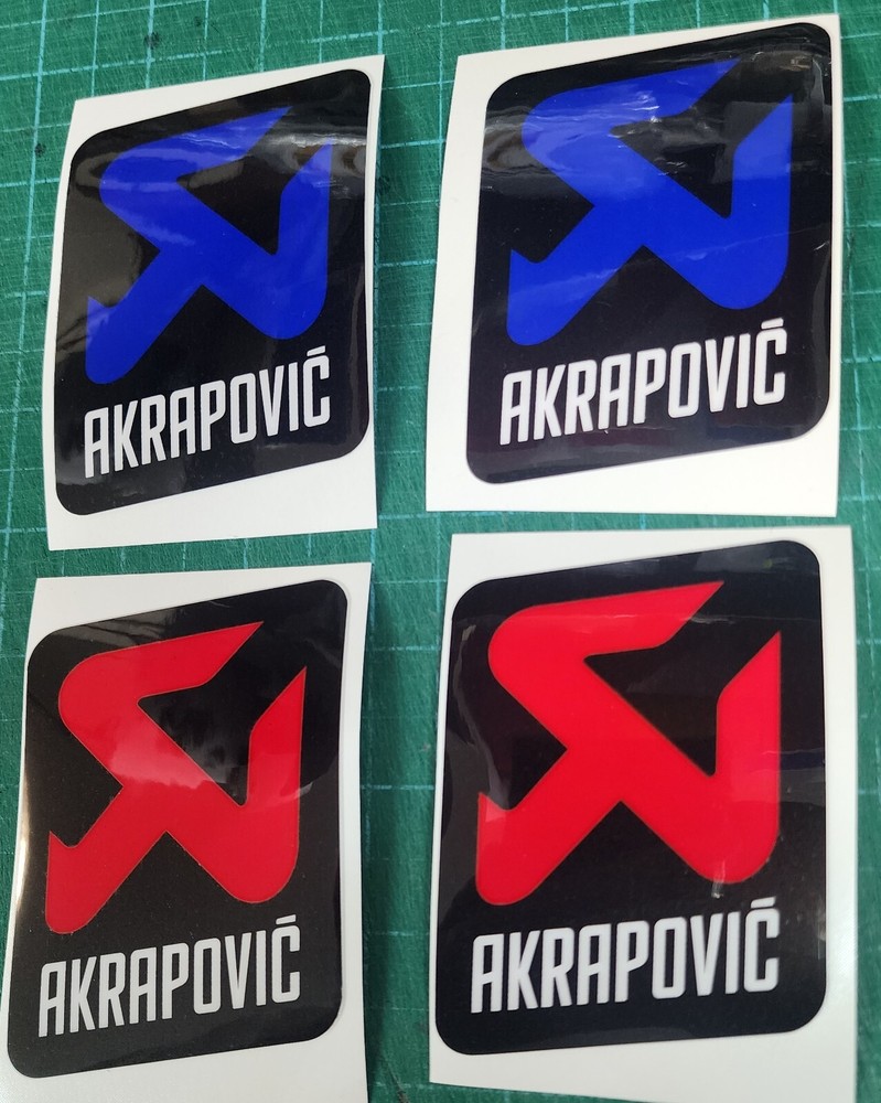 2 Pcs Motorcycle AKRAPOVIC Decal Sticker