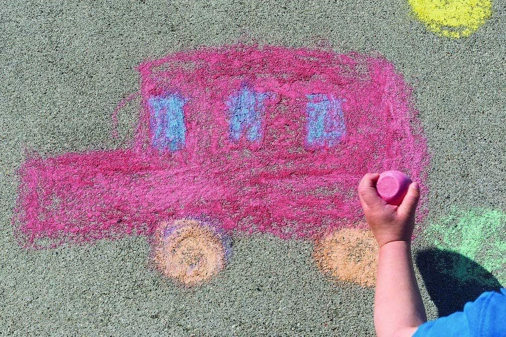 Easter Egg Shaped Sidewalk Chalk 6 Pack Multi Colored for Kids Washable Non