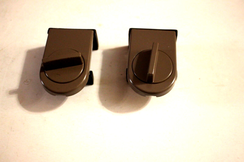 WINDOW LOCKS ANTI-THEFT PROTECTION 2-PACK BROWN