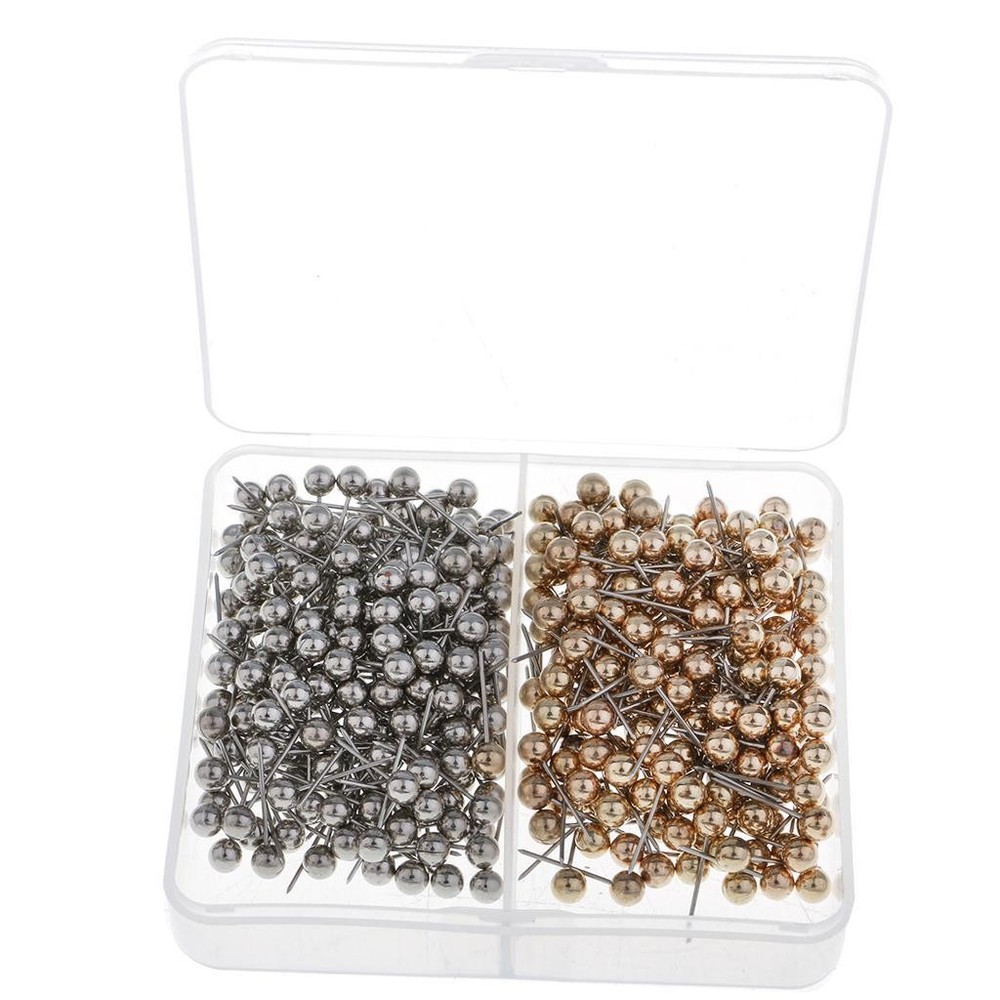 400 Pieces Shiny & Tacks Push Pins Plastic Head with
