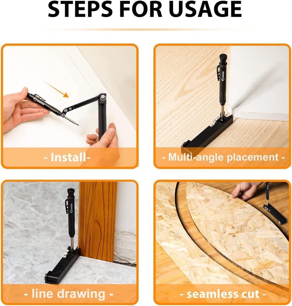 Multi-function Scribing Tool- Construction Pencil- Aluminum Alloy Scribe Tool...