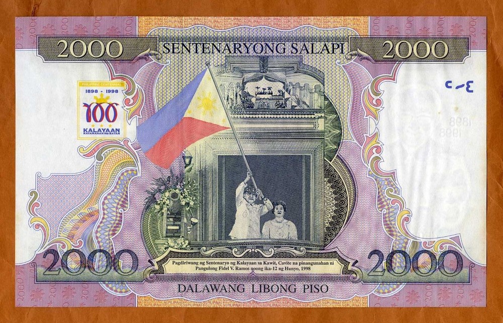 Philippines, 2000 Piso, 1998 P-189 Presentation Folder UNC Centennial