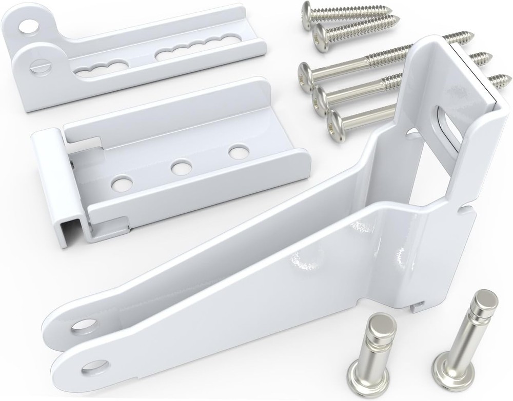 Reinforced Storm Door Closer Bracket Kit Compatible with Andersen, White