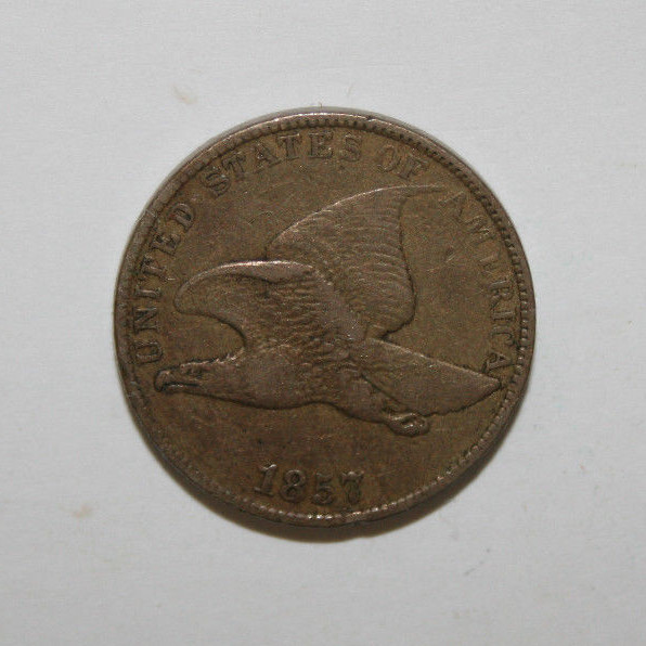 1857 FLYING EAGLE CENT    F252