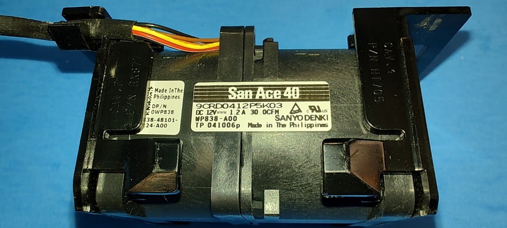 Dell PowerEdge R610 1U Rackmount Server CPU Cooling Blower Fan Module WP838