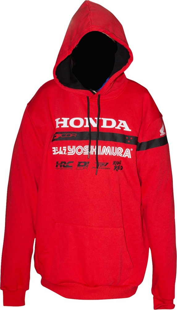 D'Cor Visuals Honda Factory 2 Mens Pullover Sweatshirt Red