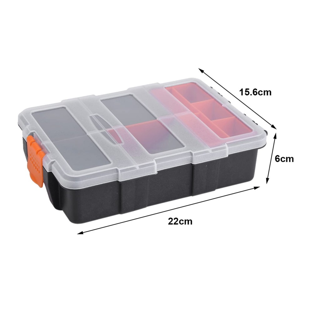 Heavy Duty Tools Box Small Parts Storage Box 9 Compartment Two Layer Hardware...