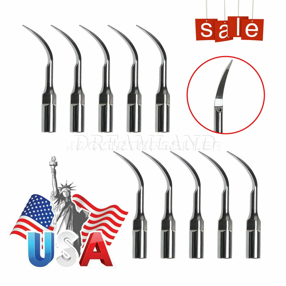 10 Ultrasonic Perio Scaling Tip P1 Compatible with EMS Scaler Ctx