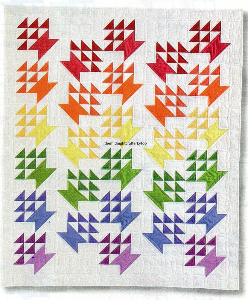 Rainbow Baskets Quilt Pattern Pieced BL