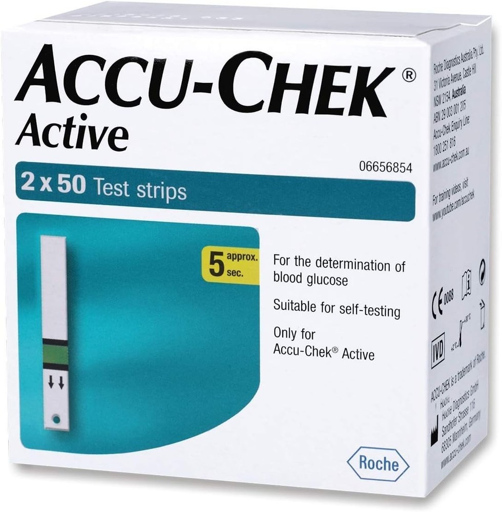 100 Multicolor Glucose Strips for Active Meters - Fast Results, Code-Free