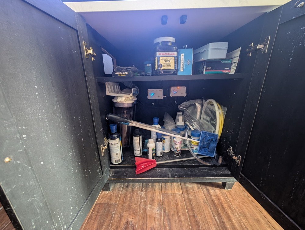 full saltwater aquarium setup and RO/DI system