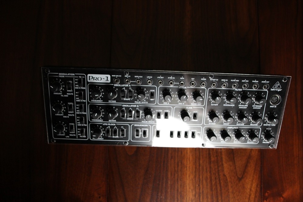 Behringer Pro-1 Analog Desktop Mono Synthesizer Clear Overlay For Patch Saving