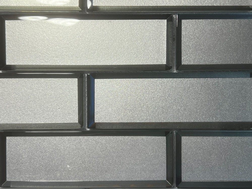 M28 Silver Glass Rectangle Mosaic Tile Kitchen Bathroom Backsplash, 7 sheets