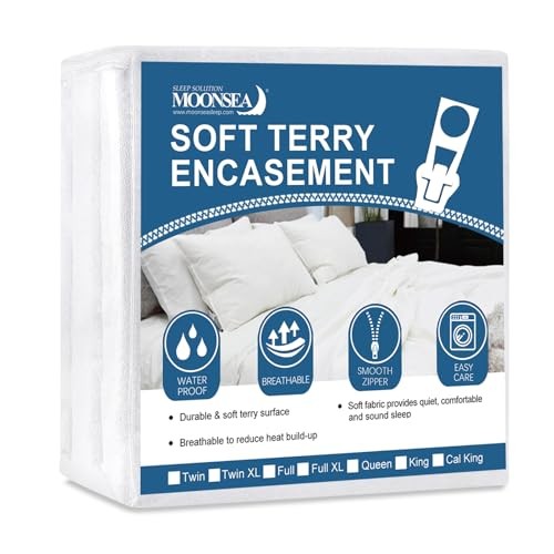 Mattress Protector Zippered (0//2/3/4 Inchs), Soft Terry Surface Queen 1