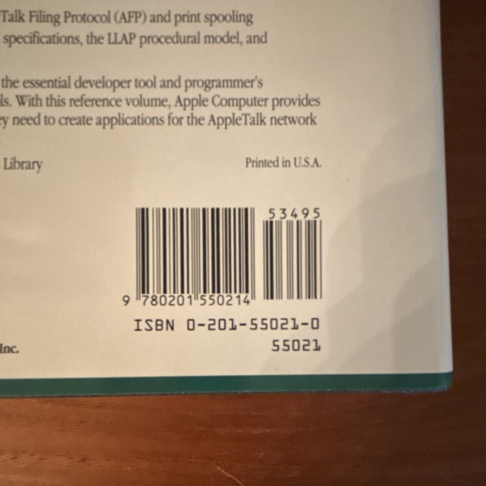 Apple Inside AppleTalk Second Edition Manual for Desktop Computer English