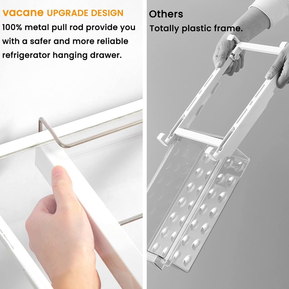 Refrigerator storage drawer, transparent plastic refrigerator storage container