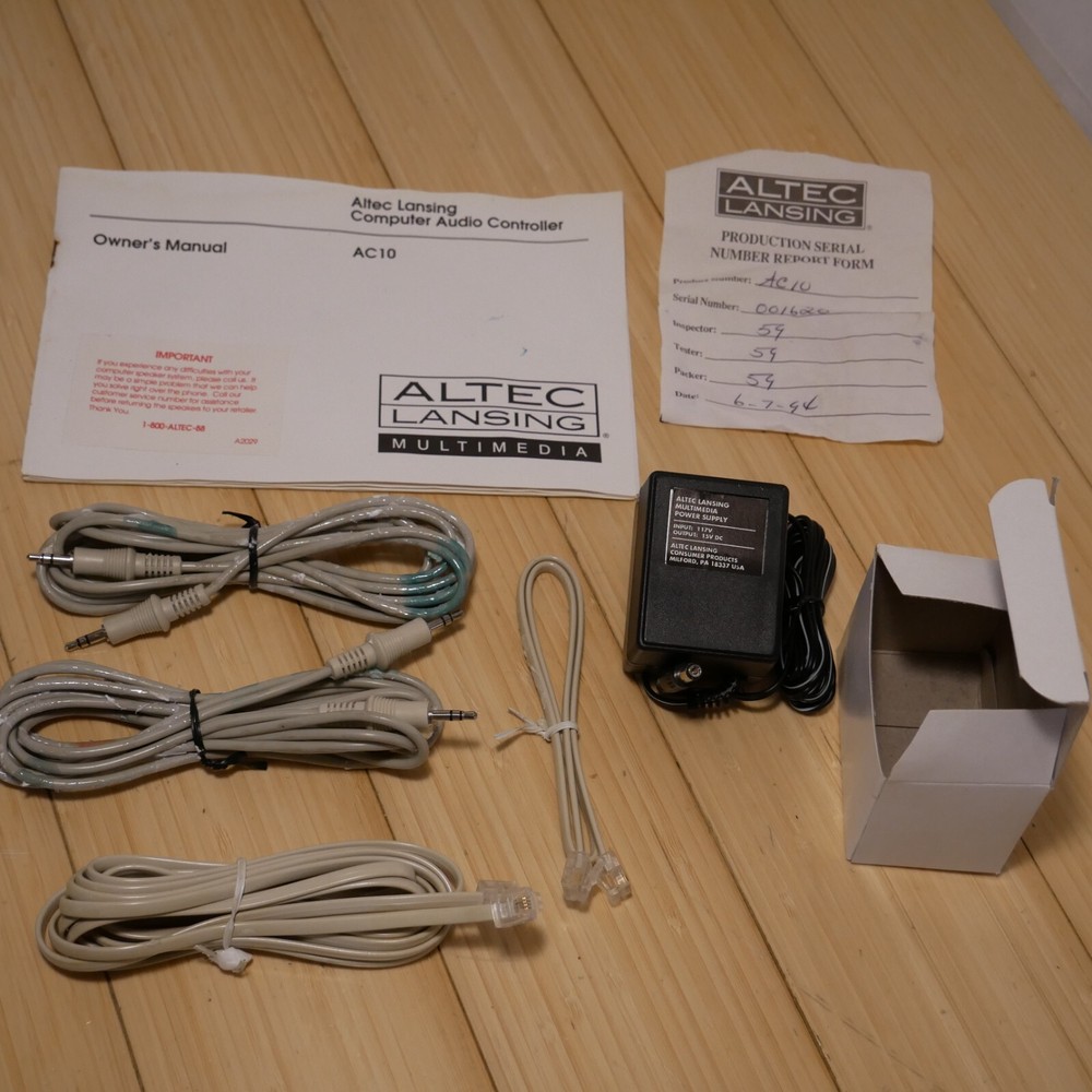 Rare 1994 Vintage Altec Lansing Computer Audio Controller AC10 with original box