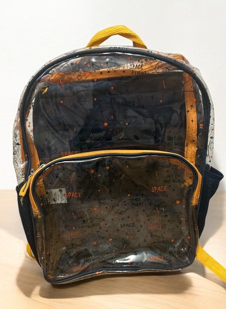 Clear Backpack Transparent with Space Design