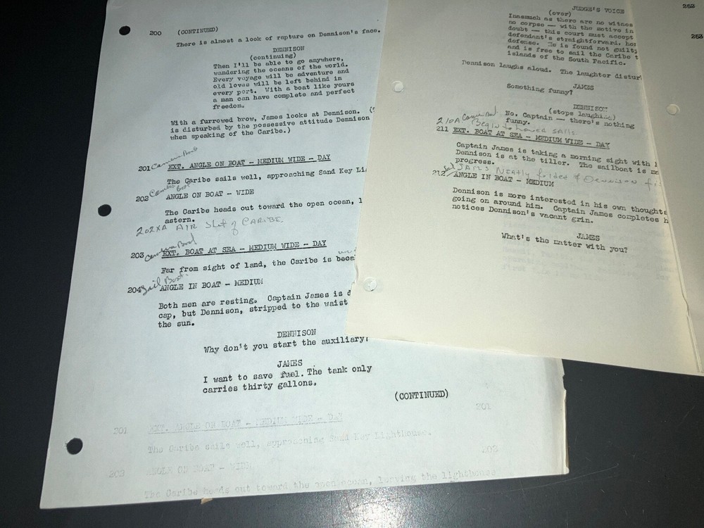 ESCAPE FROM HELL ISLAND (1963) Cinematographer-signed Early Title Script + COA!
