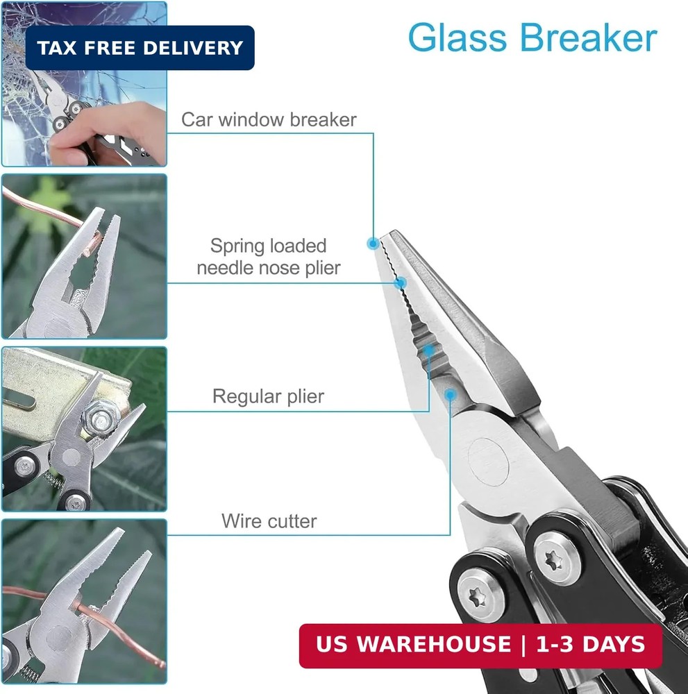 2PCS Bovgero Mini Multitool Pliers 15 in 1, Handmade Multi Tool Plier, Premium