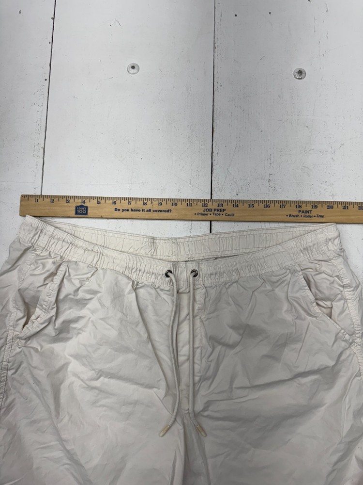 VRST Solid White Drawstring Basic Athletic Running Shorts Mens Size XXL