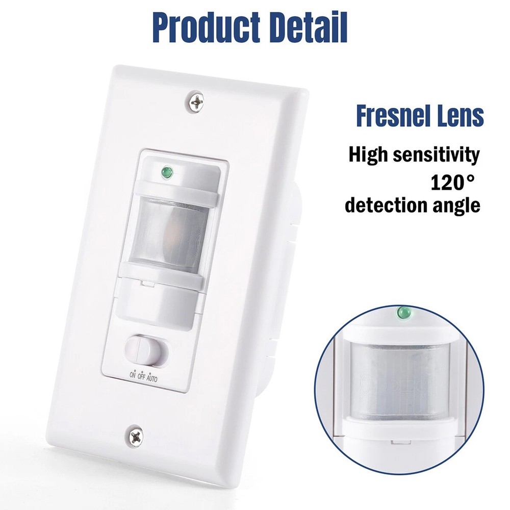 3PC Auto PIR Occupancy Vacancy Motion Sensor Light Switch Auto On/Off Infrared