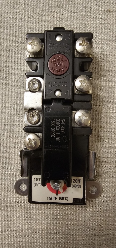 Therm-O-Disc Upper Thermostat 59T 4300 Water Heater High Limit 120-181°F NEW