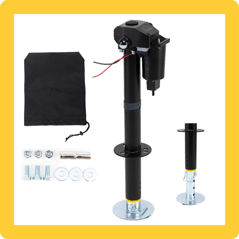 Pafessa USA 12V A-Frame Trailer Tongue Jack 3500lb Lift Cap 18" Travel w Cover