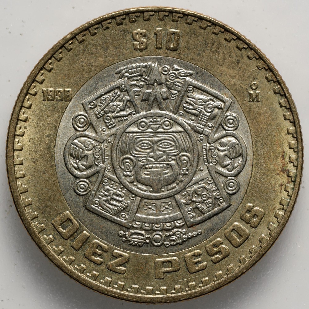 1998-Mo Mexico 10 Pesos