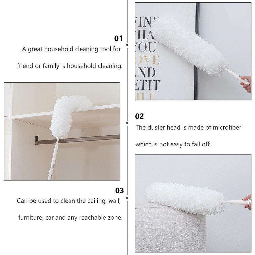 Dust Cleaning Brush Washable Microfiber Duster Bendable Hand Sweeper