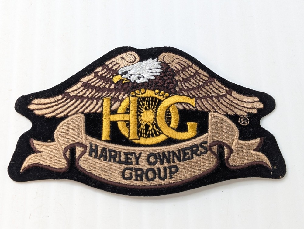 Harley Owners Group Patch Hog Harley Davidson 4.75" Iron-on Patch