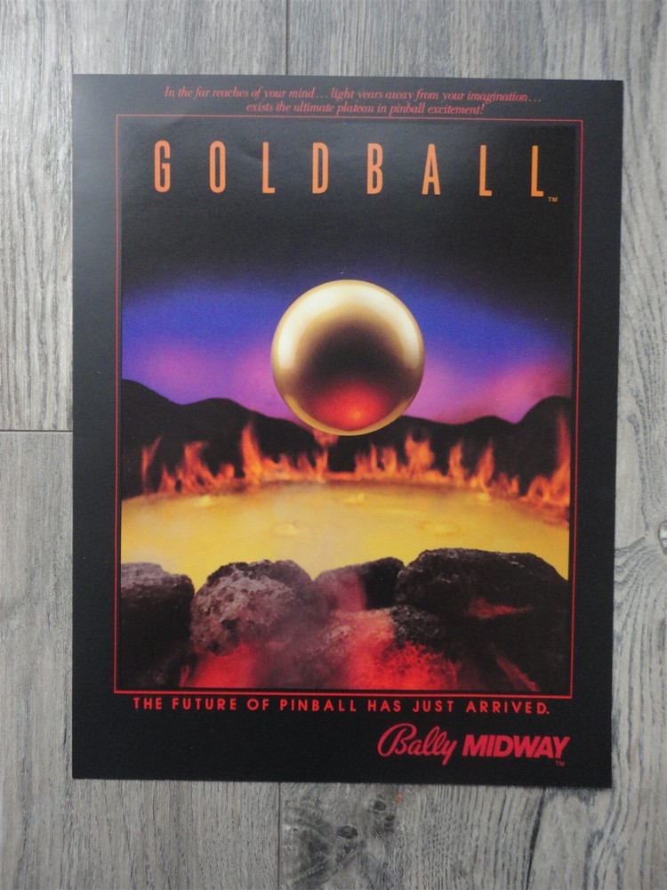Gold Ball Bally Pinball Flyer / Original Brochure