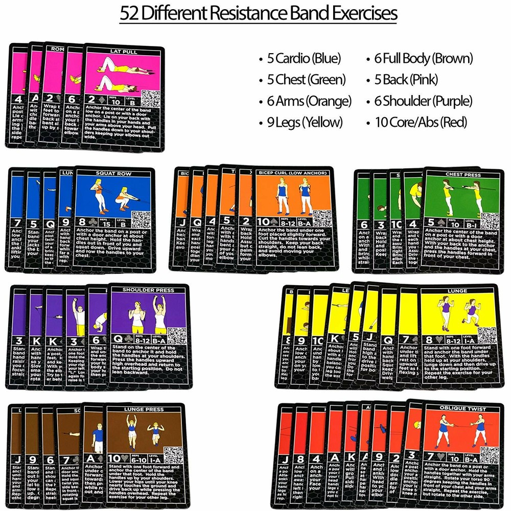 STACK 52 Resistance Exercise Workout Card Game Home Fitness Training Program