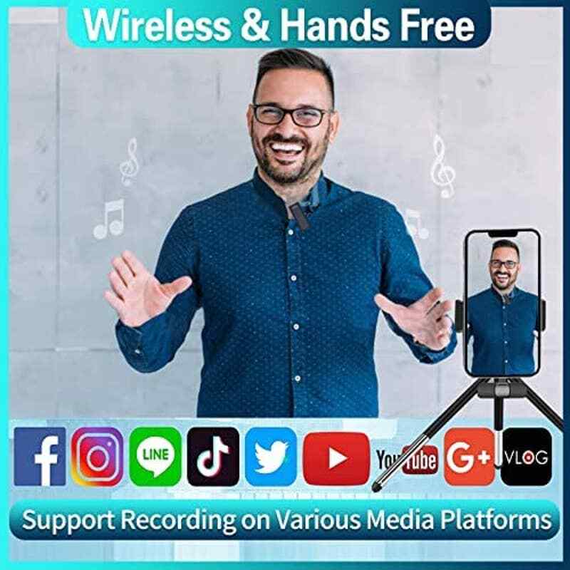 2-Pack Wireless Microphone for iPhone with Charging Case for iPhone/iPad