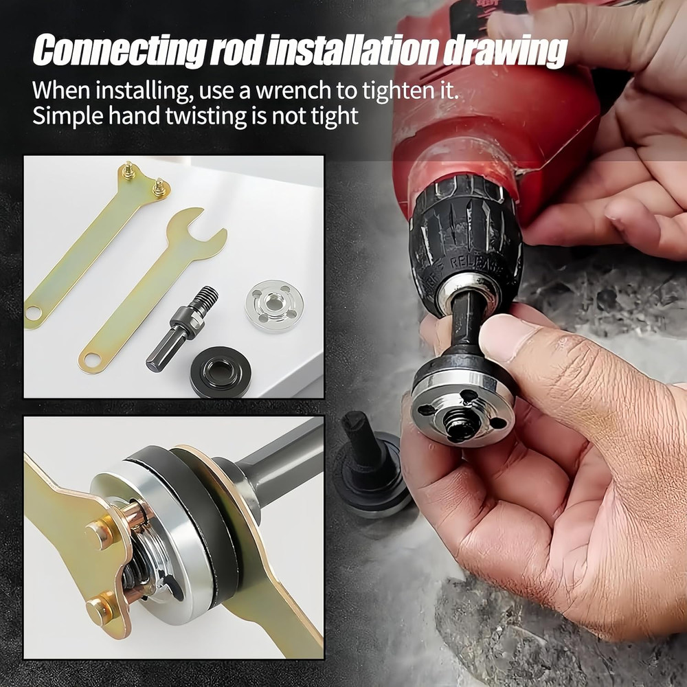 Electric Drill Angle Grinder Connecting Rod Set, 10mm Conversion Angle Grindi...