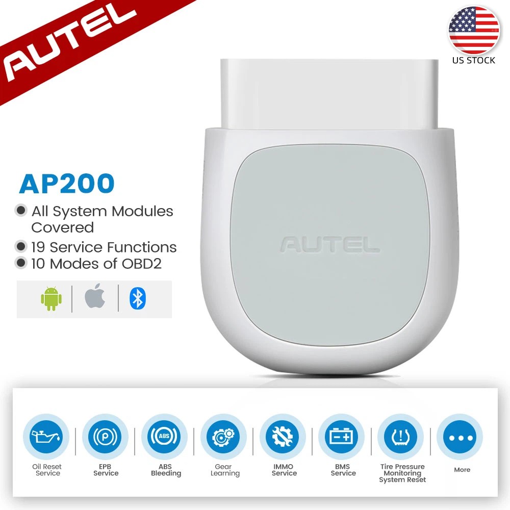 Autel MaxiAP AP200 Bluetooth OBD2 Scanner Code Read with Full Systems Diagnoses
