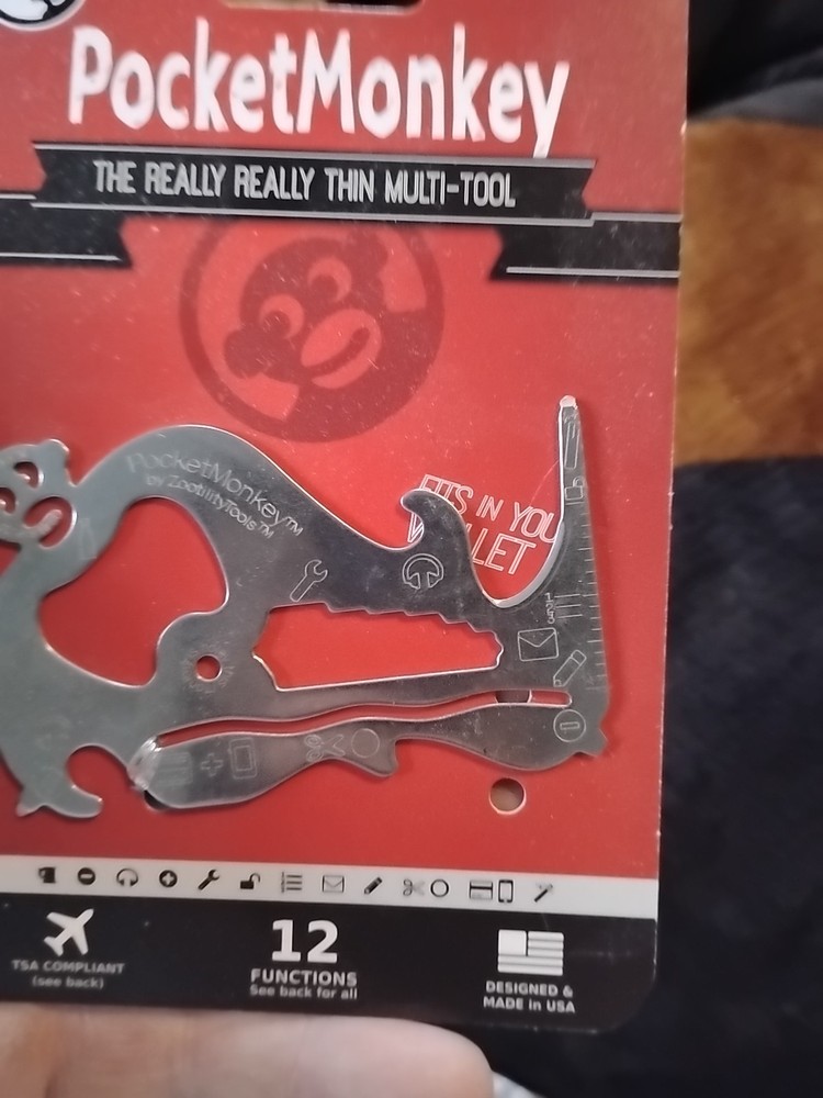 Pocketmonkey Multi-Tool made in USA by Zootility Tools New