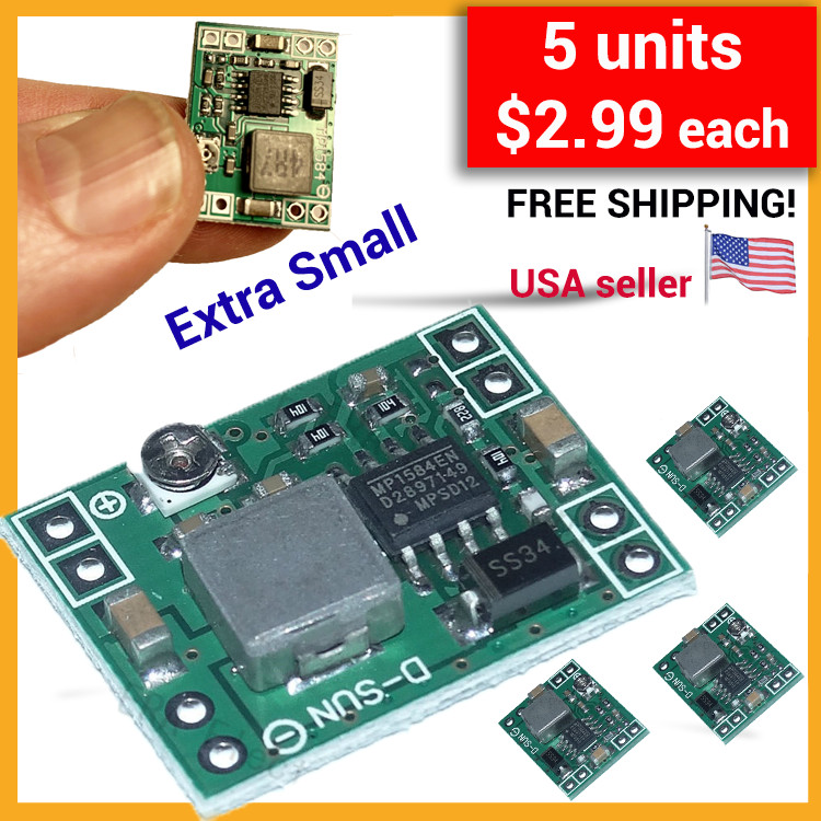 **5 units** DC-DC 3A Buck Adjustable Step-down Power Supply Converter Module