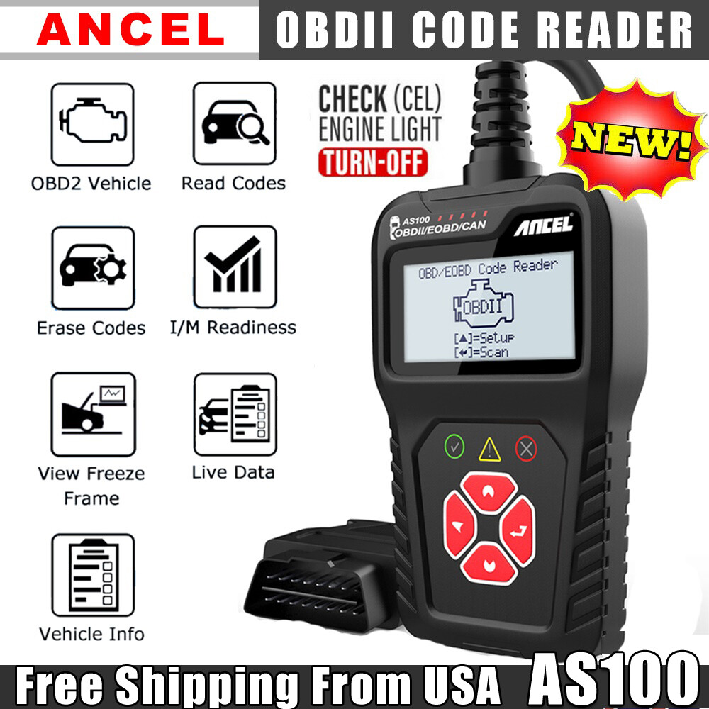 Car OBD2 Fault Code Reader Scanner Smog Test Check Engine Diagnostic Reset Tool