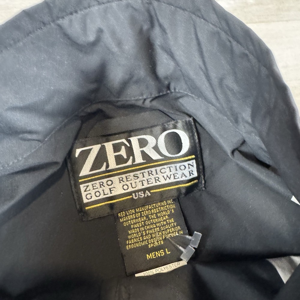 Zero Restriction Golf Quarter Zip Short Sleeve Performance Pullover Black Mens L