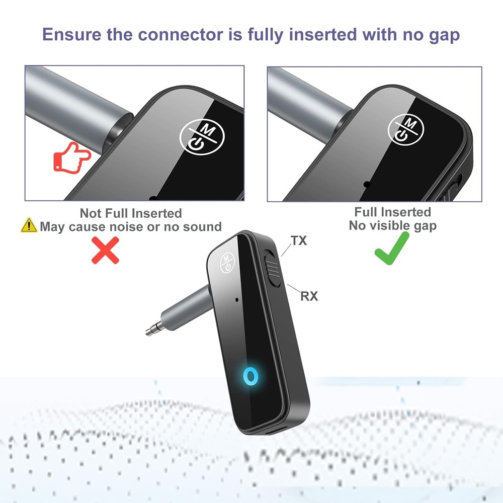 Aux Bluetooth Adapter for Car, 2 in 1 5.3 Transmitter&Receiver