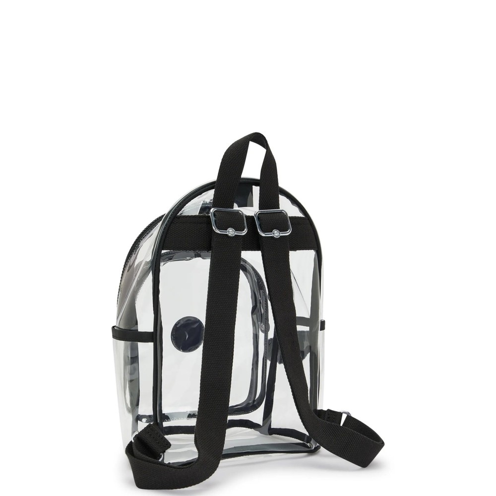 Kipling Jacinta Clear Backpack Jet Black Fun